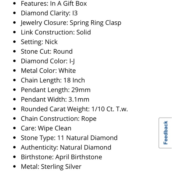 Diamond and sterling silver modern simplicity necklace - Picture 9 of 9